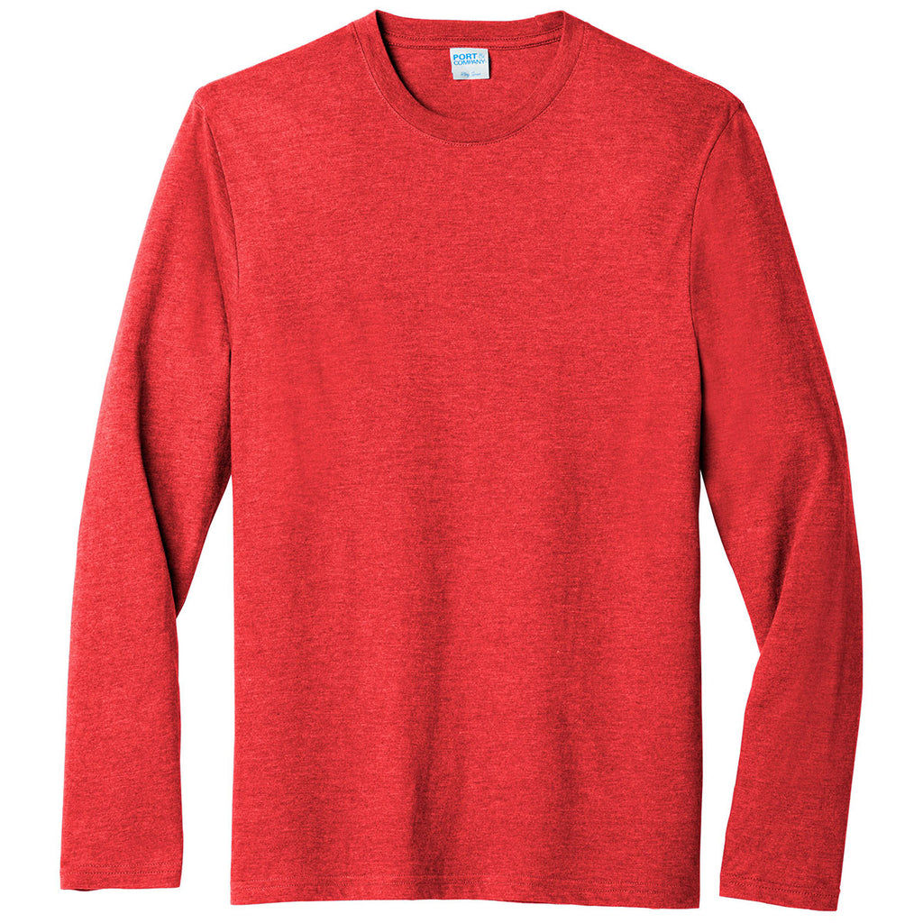 bright red long sleeve shirt