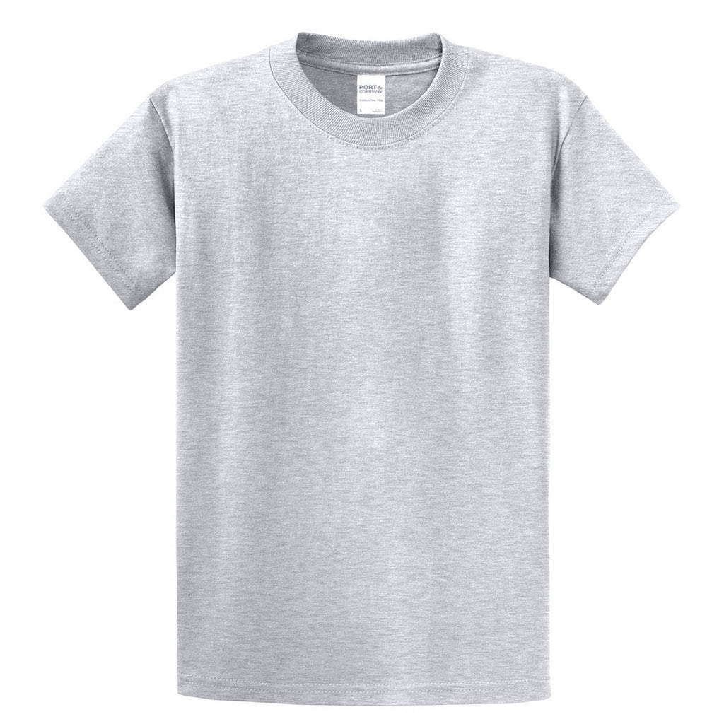 Port And Company Men S Ash Grey Essential T Shirt