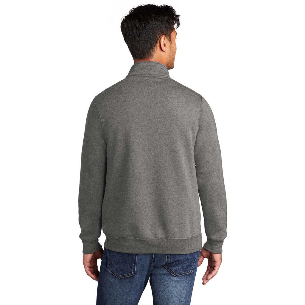 Port & Company Men's Graphite Heather Core Fleece 1/4 Zip Pullover Swe