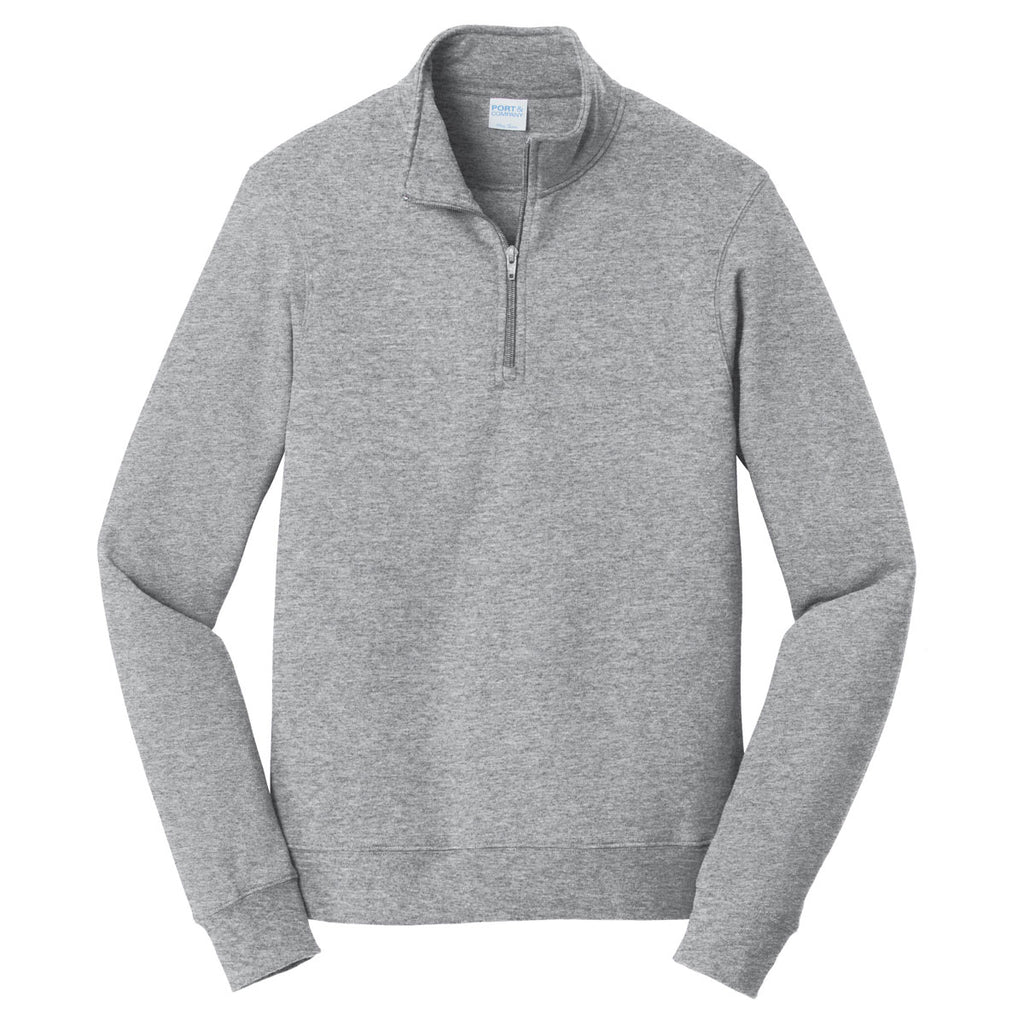 Port & Company Men's Athletic Heather Fan Favorite Fleece 1/4-Zip Pull