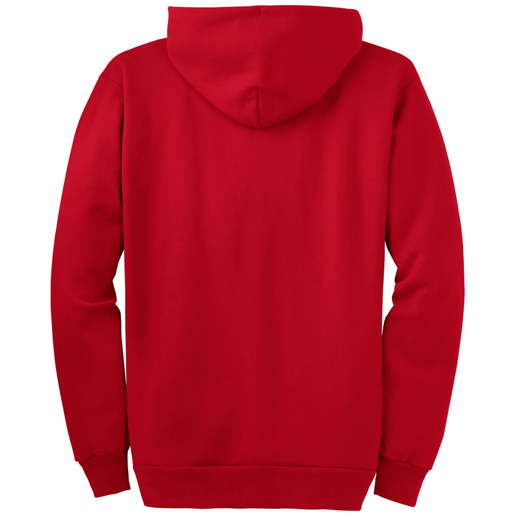 mens red hooded sweatshirt