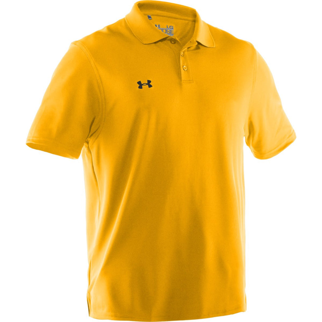 gold under armour polo