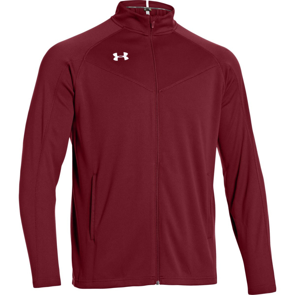 maroon under armour jacket