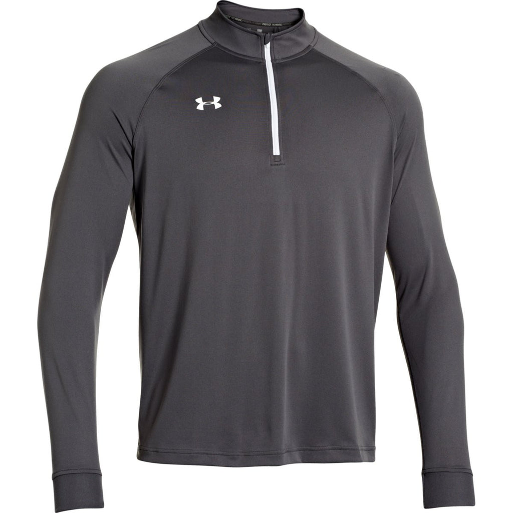 Under Armour Men's Charcoal Team Rival Tech Quarter Zip