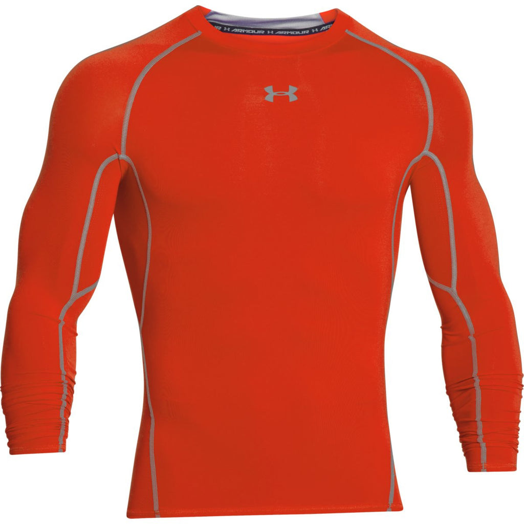 orange under armour compression shirt