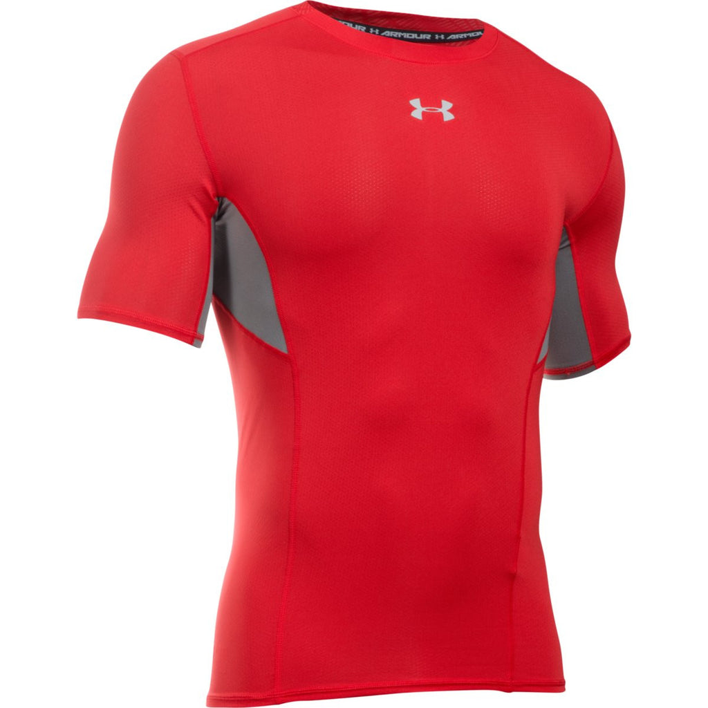 Under Armour Men's Red HG CoolSwitch Comp Short Sleeve T-Shirt