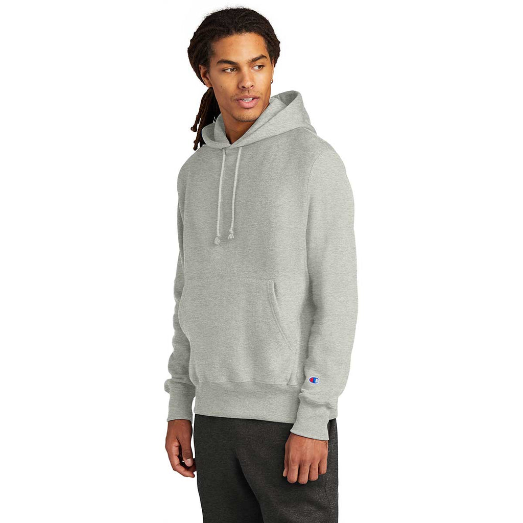 Download Champion Men's Oxford Grey Reverse Weave Hooded Sweatshirt