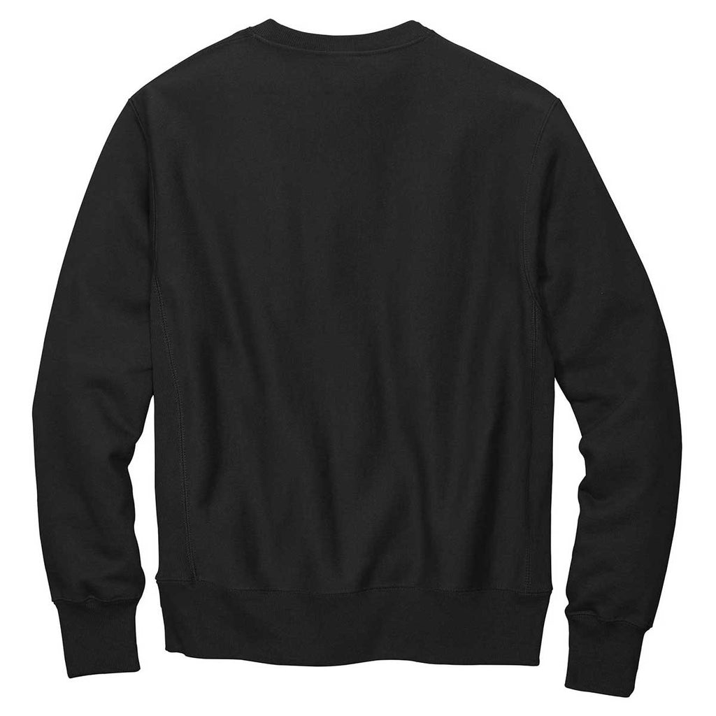 champion black reverse weave crewneck sweatshirt
