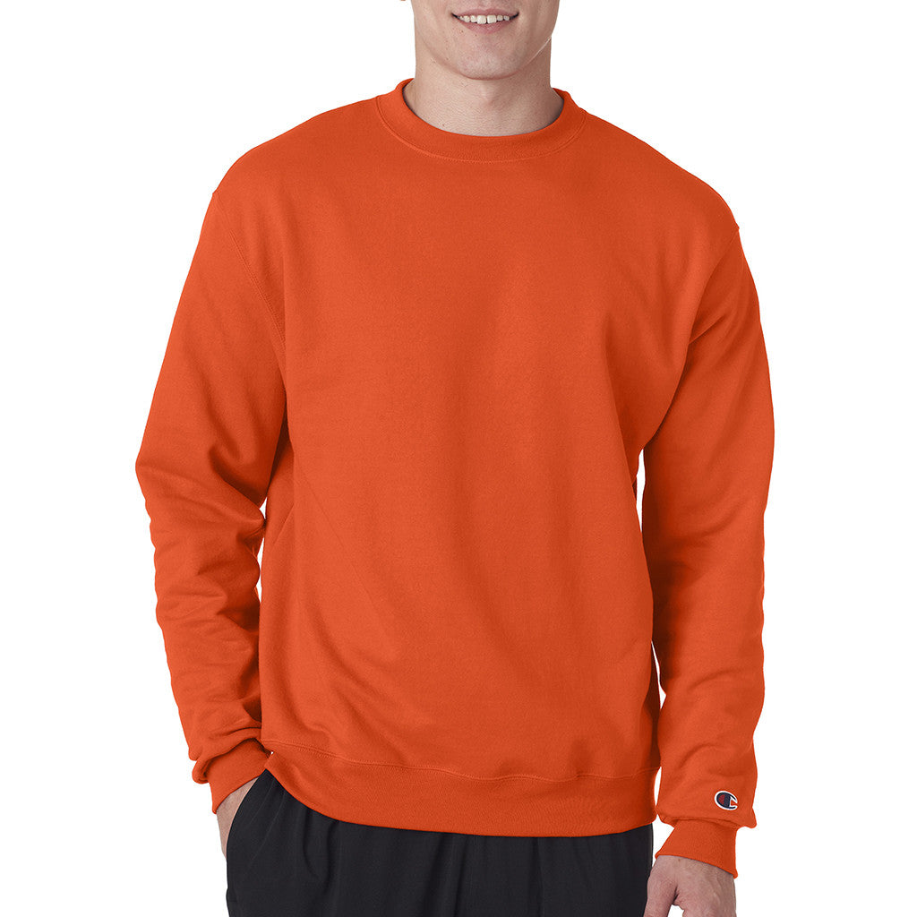 men's champion orange sweatshirt