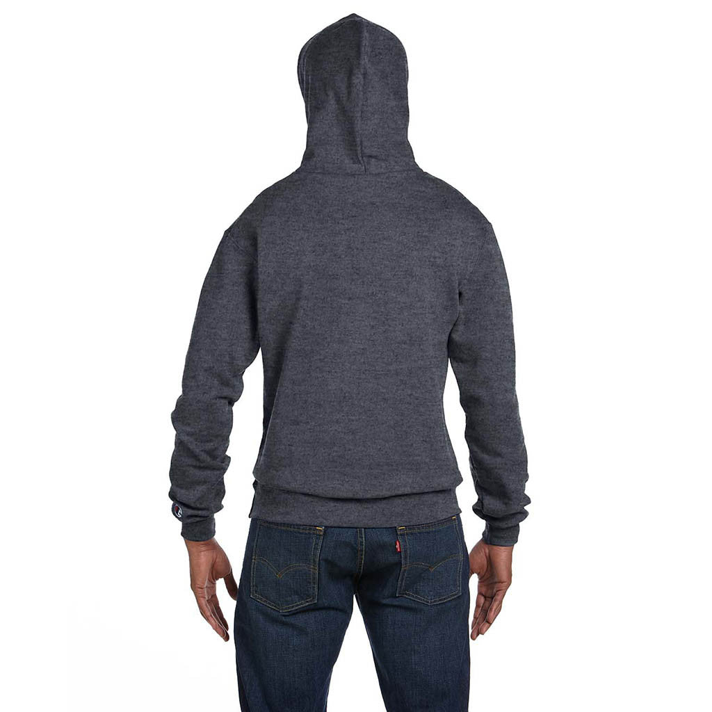 Custom Champion Men's Charcoal Heather Hoodie | Embroidered