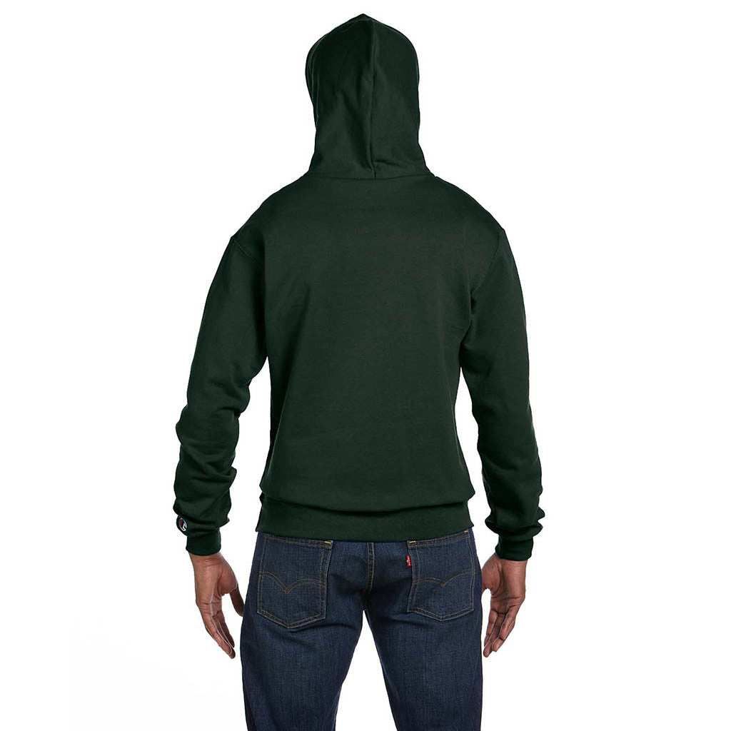 navy green champion hoodie