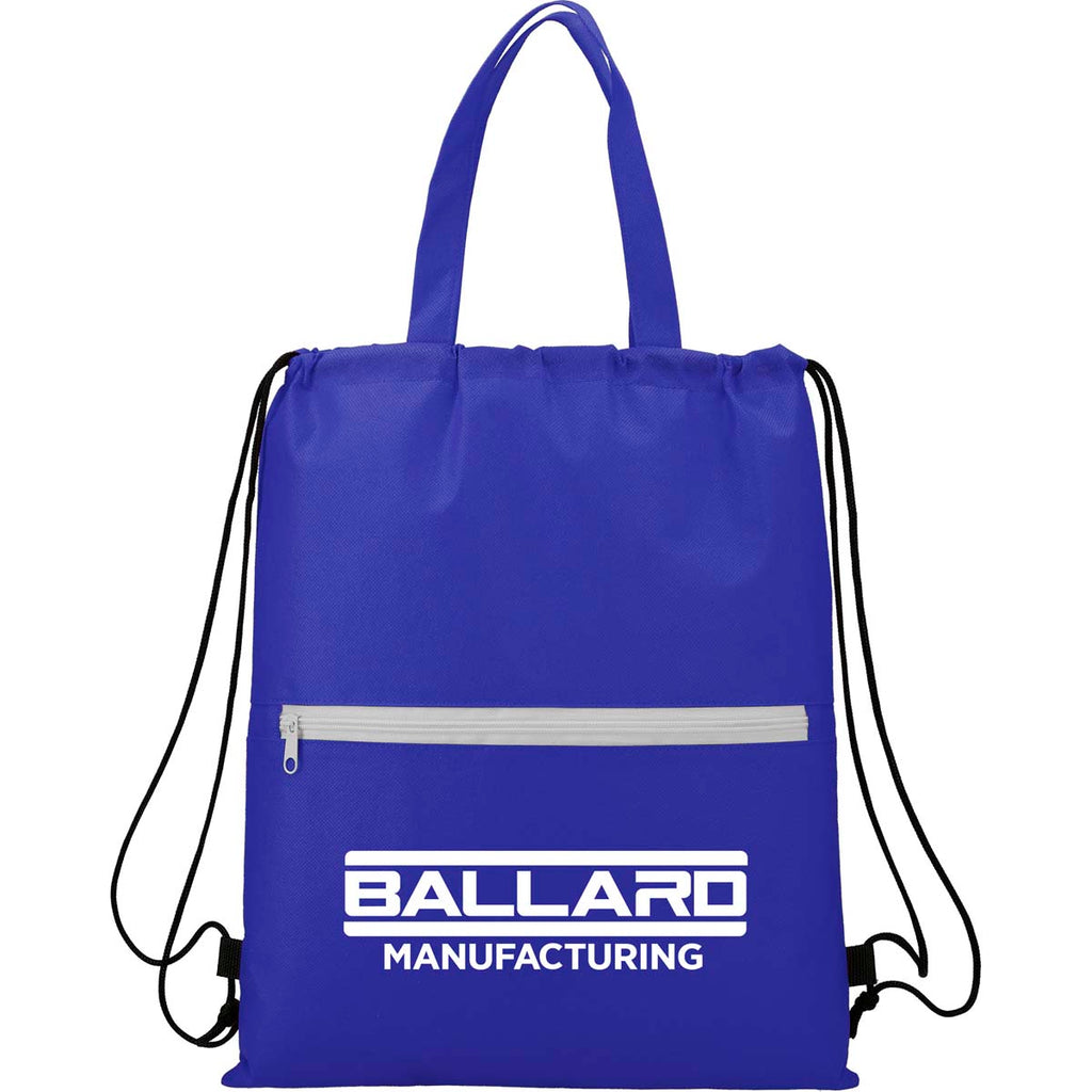 royal blue drawstring bag