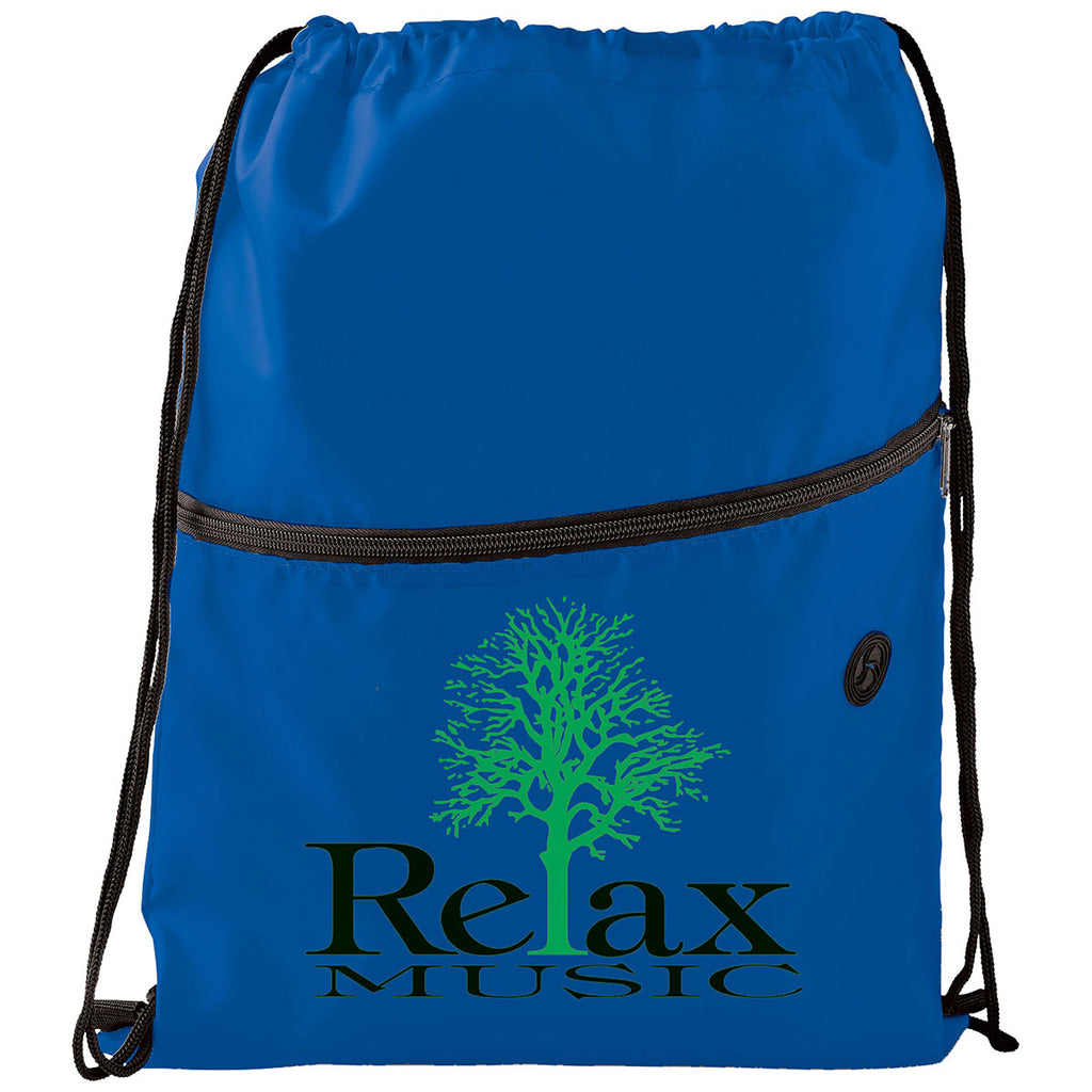 royal blue drawstring bag