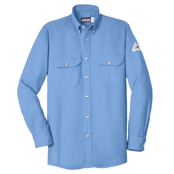 Bulwark Men's Light Blue CoolTouch 2 FR Dress Uniform Shirt