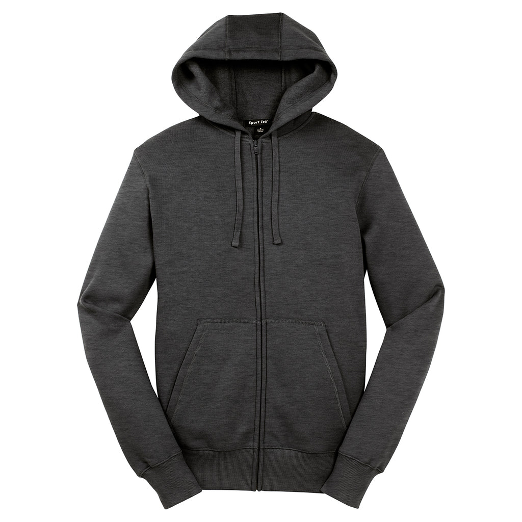 Download Sport-Tek Men's Graphite Heather Full-Zip Hooded Sweatshirt