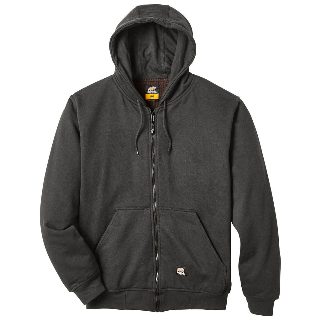 Download Berne Men's Charcoal Heritage Thermal-Lined Full-Zip ...