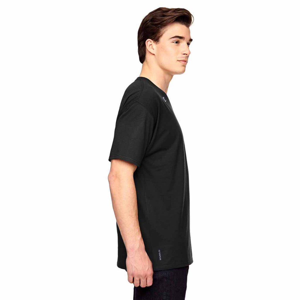 Champion Men's Black Vapor Cotton Short-Sleeve T-Shirt