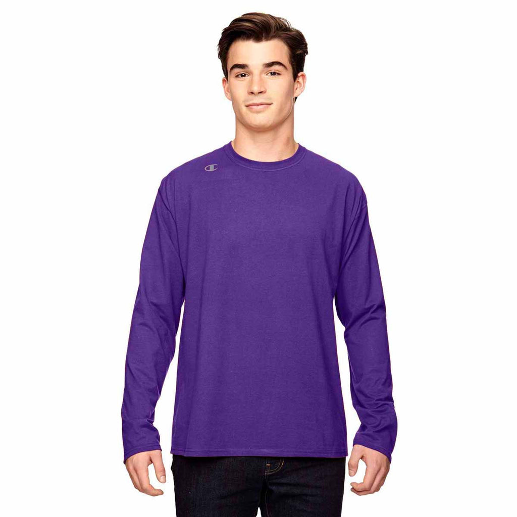 Purple Vapor Cotton Long-Sleeve T-Shirt