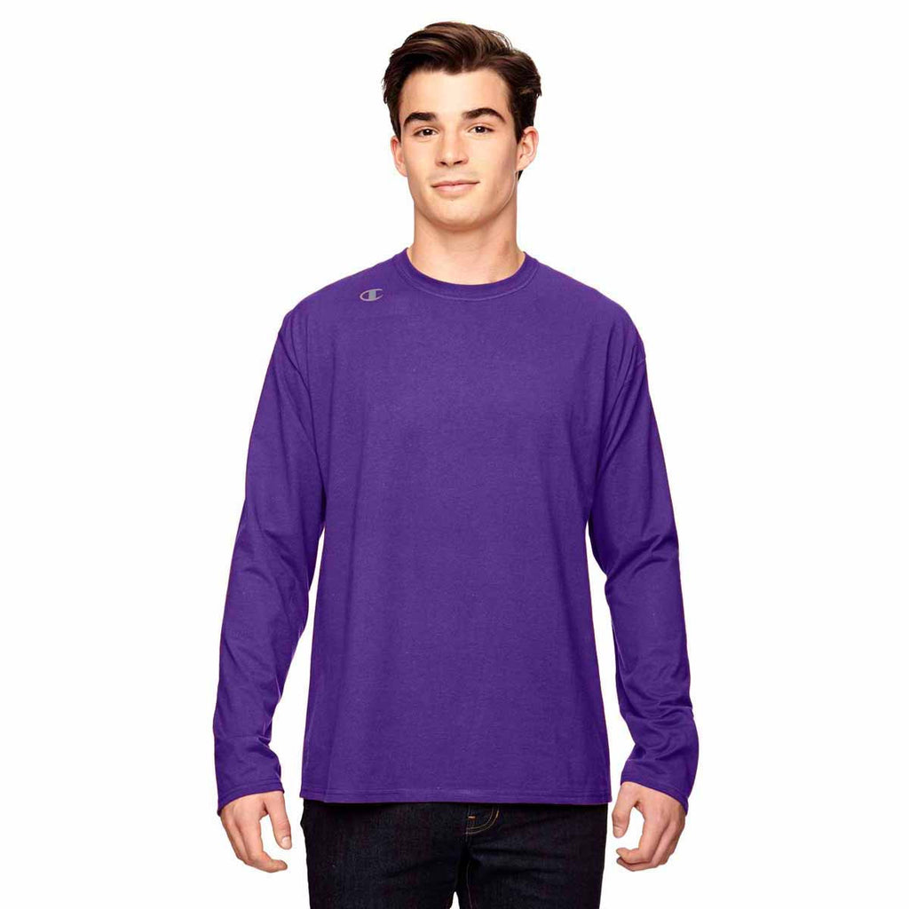 champion long sleeve purple