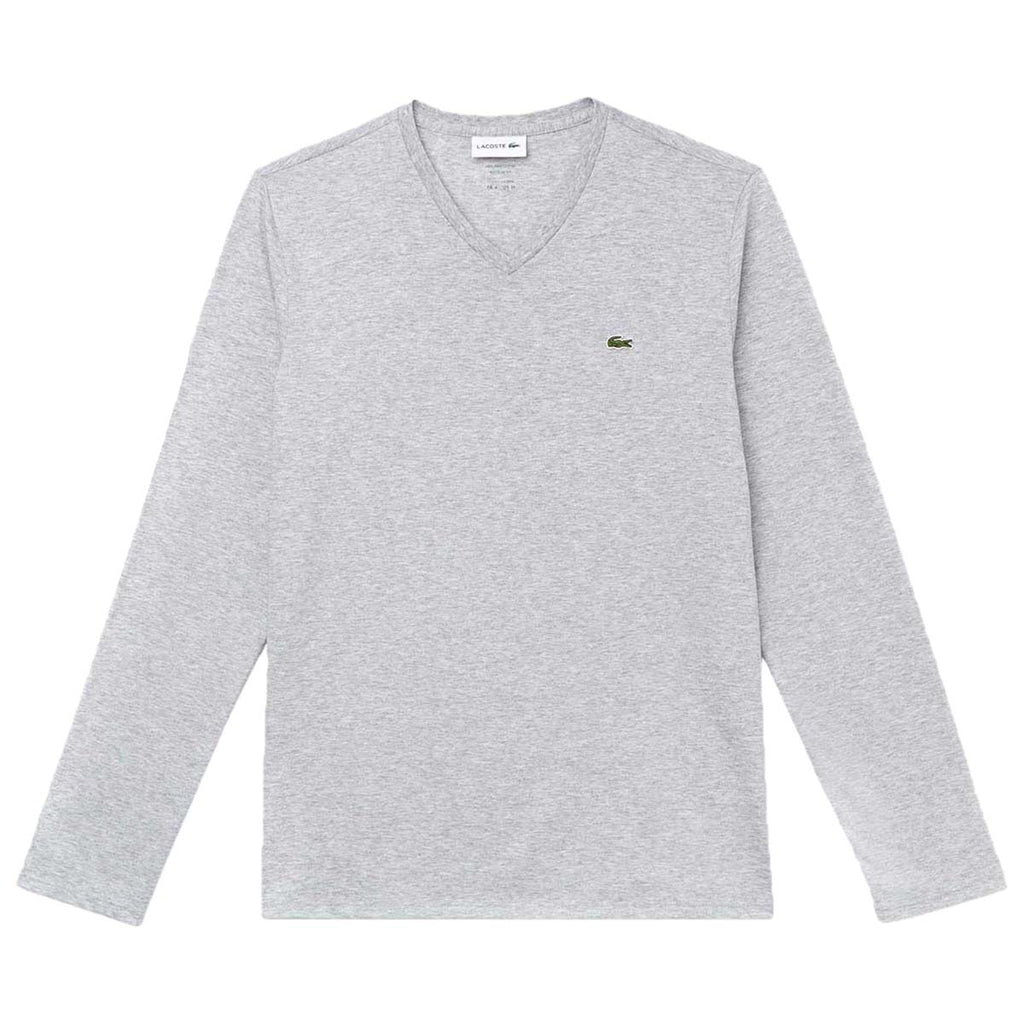 lacoste long sleeve v neck t shirt