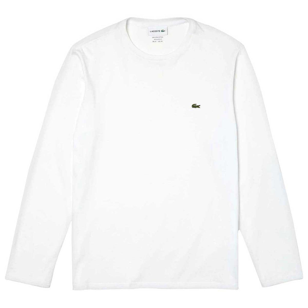 white long sleeve lacoste shirt