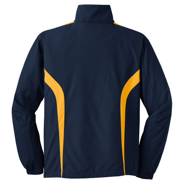 Sport-Tek Men's True Navy/ Gold Tall Colorblock Raglan Jacket