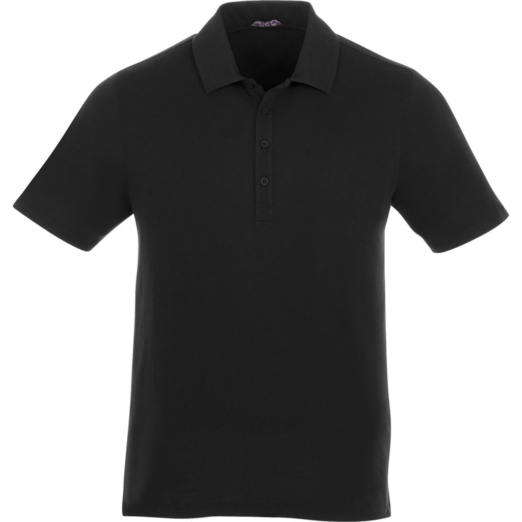 Elevate Men's Black Acadia Short Sleeve Polo