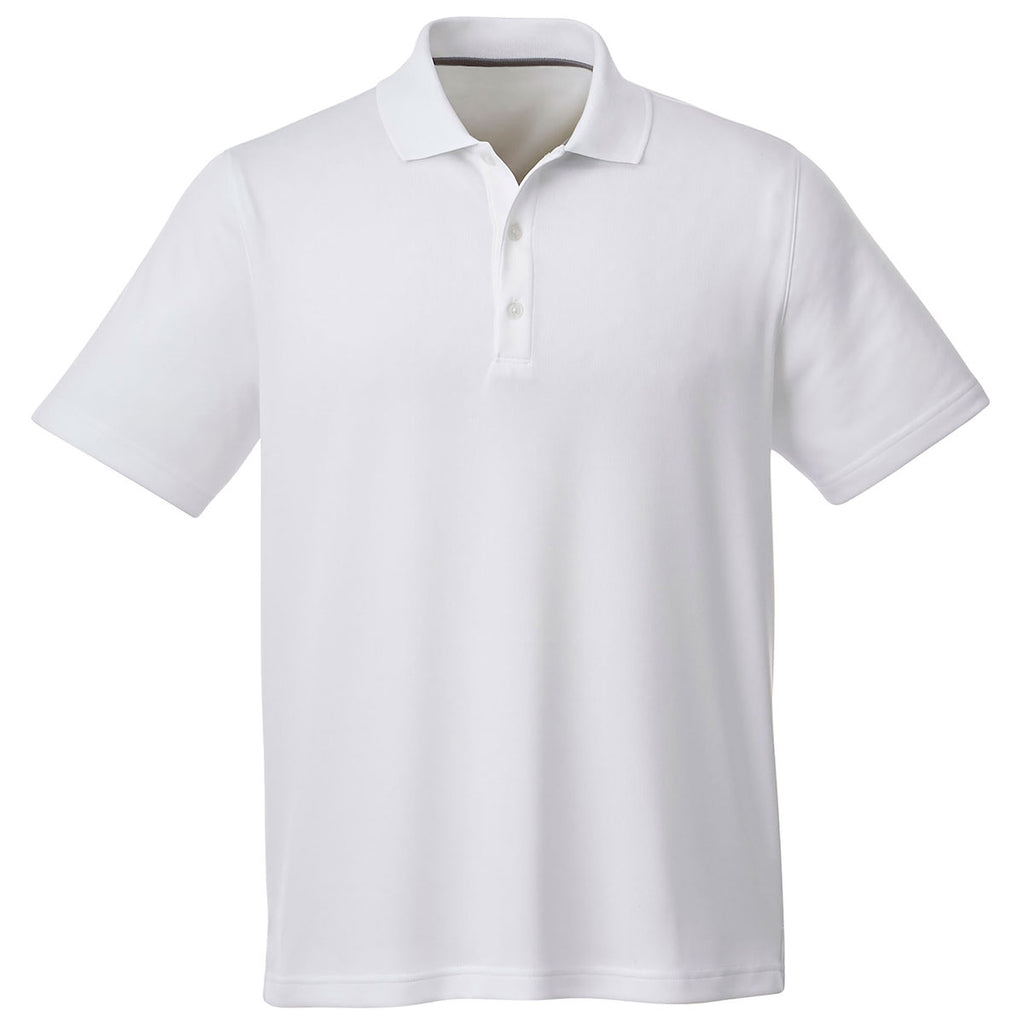 Elevate Men's White Otis Short Sleeve Polo