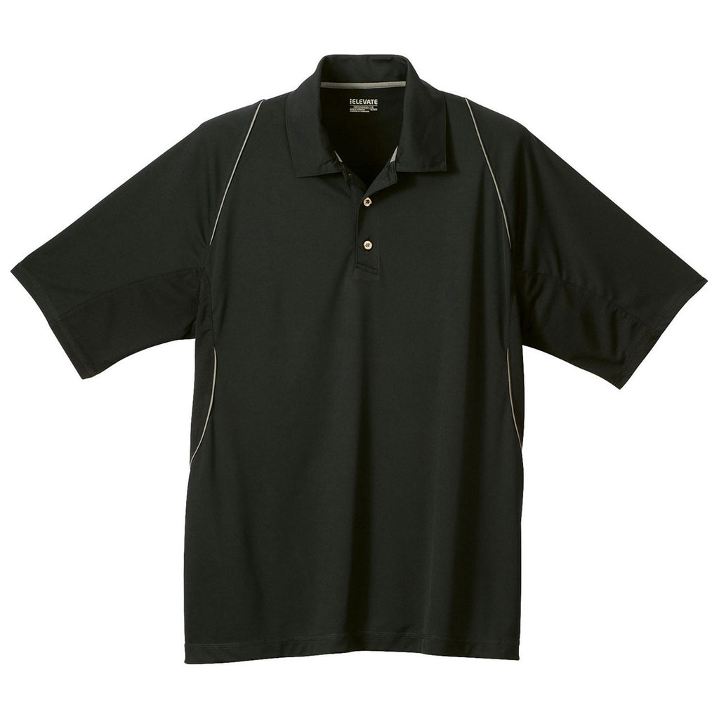 Elevate Men's Black Solway Short Sleeve Polo