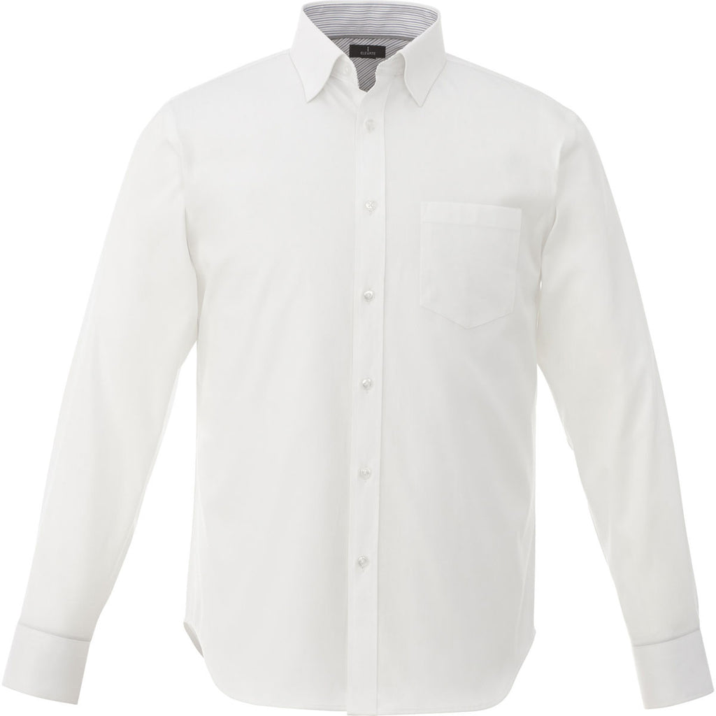 white button up shirt mens long sleeve