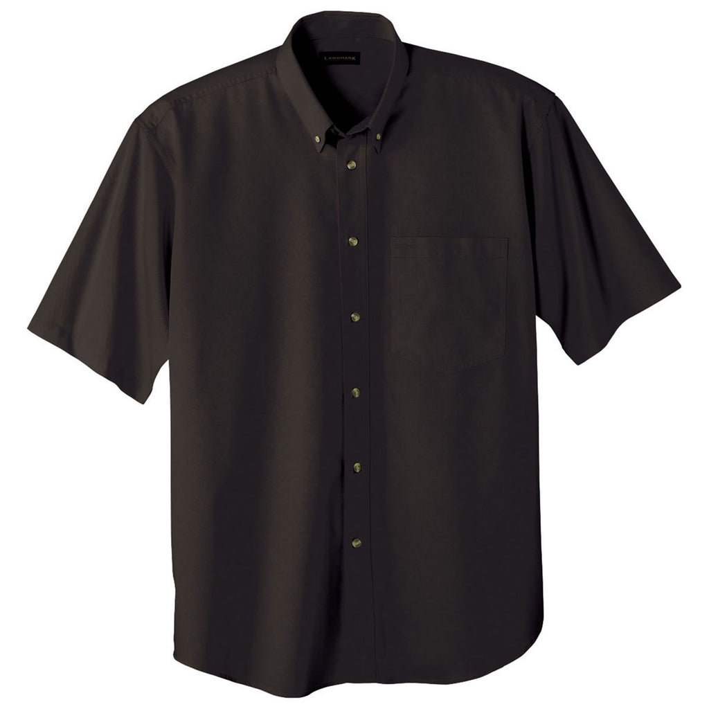 Elevate Men's Black Matson Short Sleeve Shirt Tall