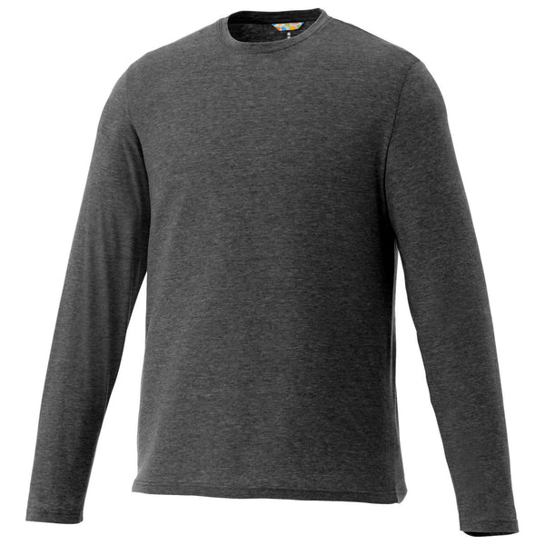 Elevate Men's Heather Dark Charcoal Holt Long Sleeve Tee