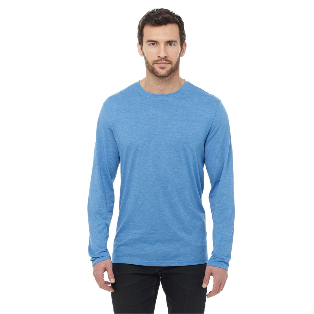 Elevate Men's Olympic Blue Heather Holt Long Sleeve Tee