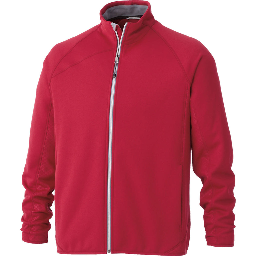 Elevate Men's Vintage Red Oyama Knit Jacket