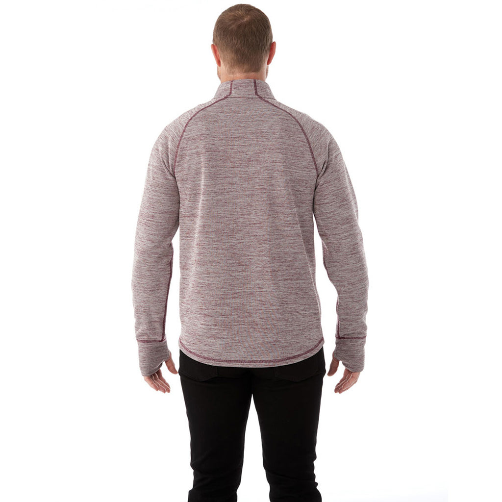 Download Elevate Men's Maroon Heather Crane Knit Half Zip