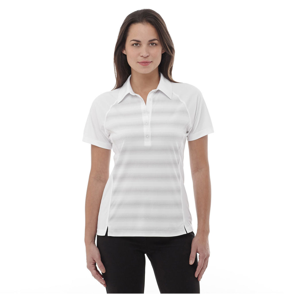 Elevate Women's White Shima Short Sleeve Polo