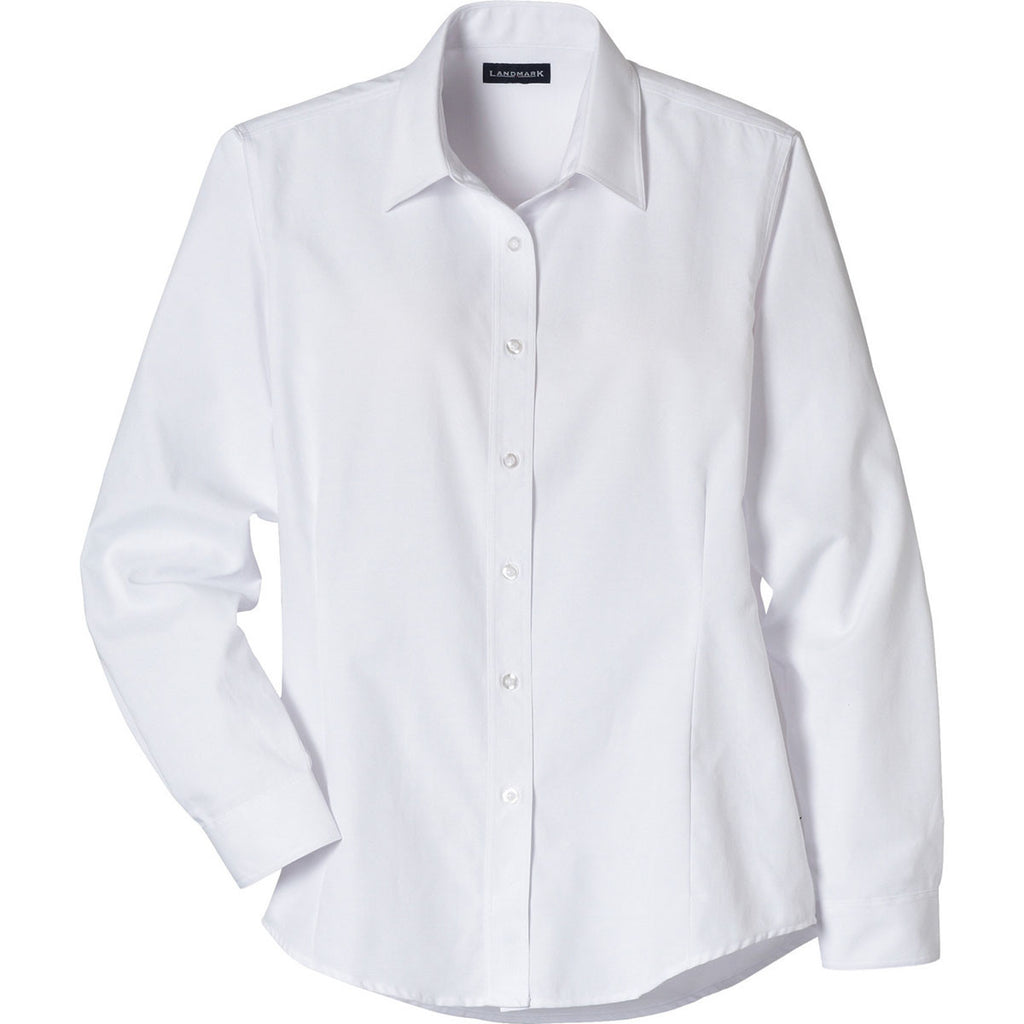 Download Elevate Women's White Tulare Oxford Long Sleeve Shirt