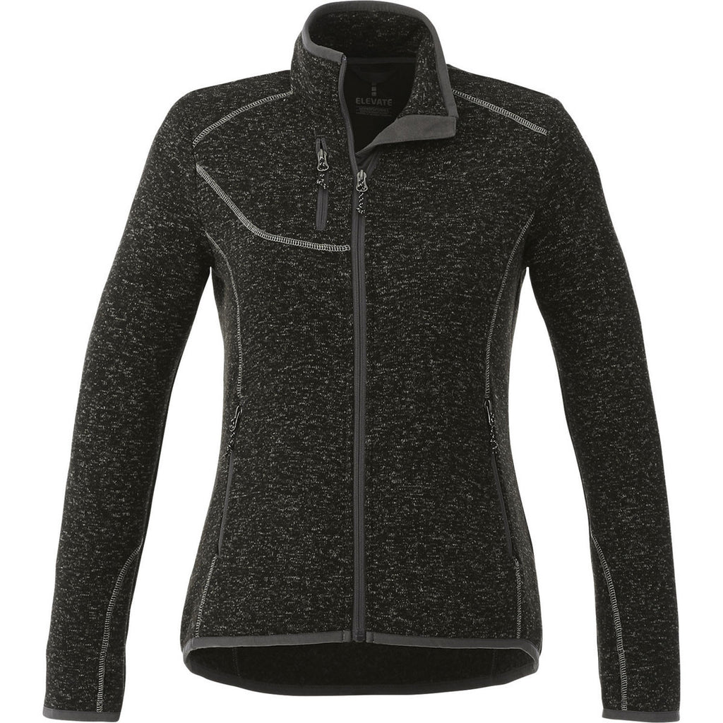 Download Elevate Women's Black Smoke Heather Tremblant Knit Jacket