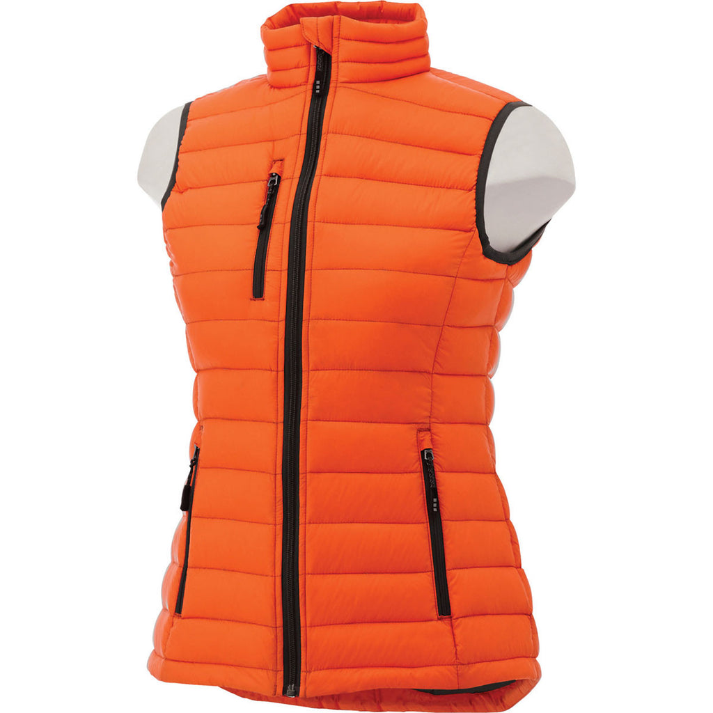 orange puffer vest womens
