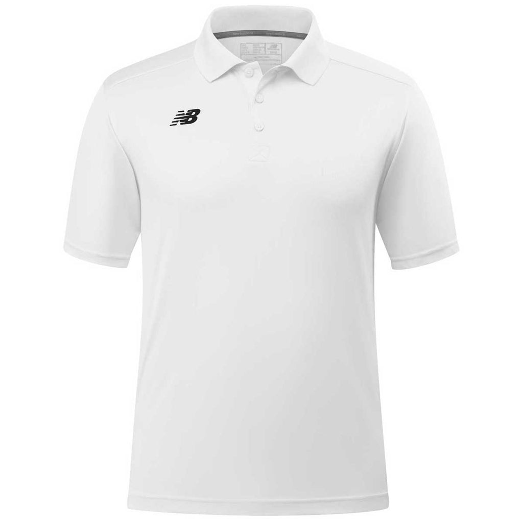 New Balance Men's White Tech Polo