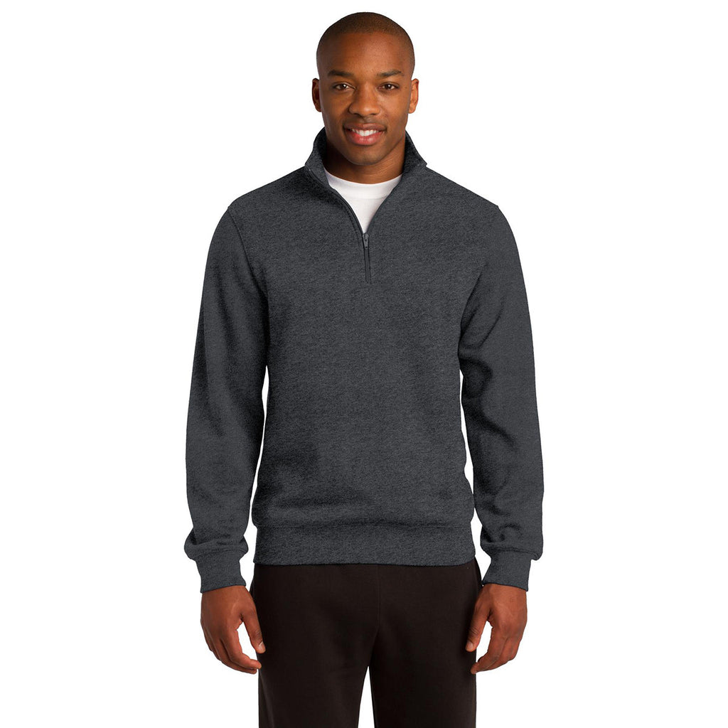 Sport-Tek Men's Graphite Heather Tall 1/4-Zip Sweatshirt