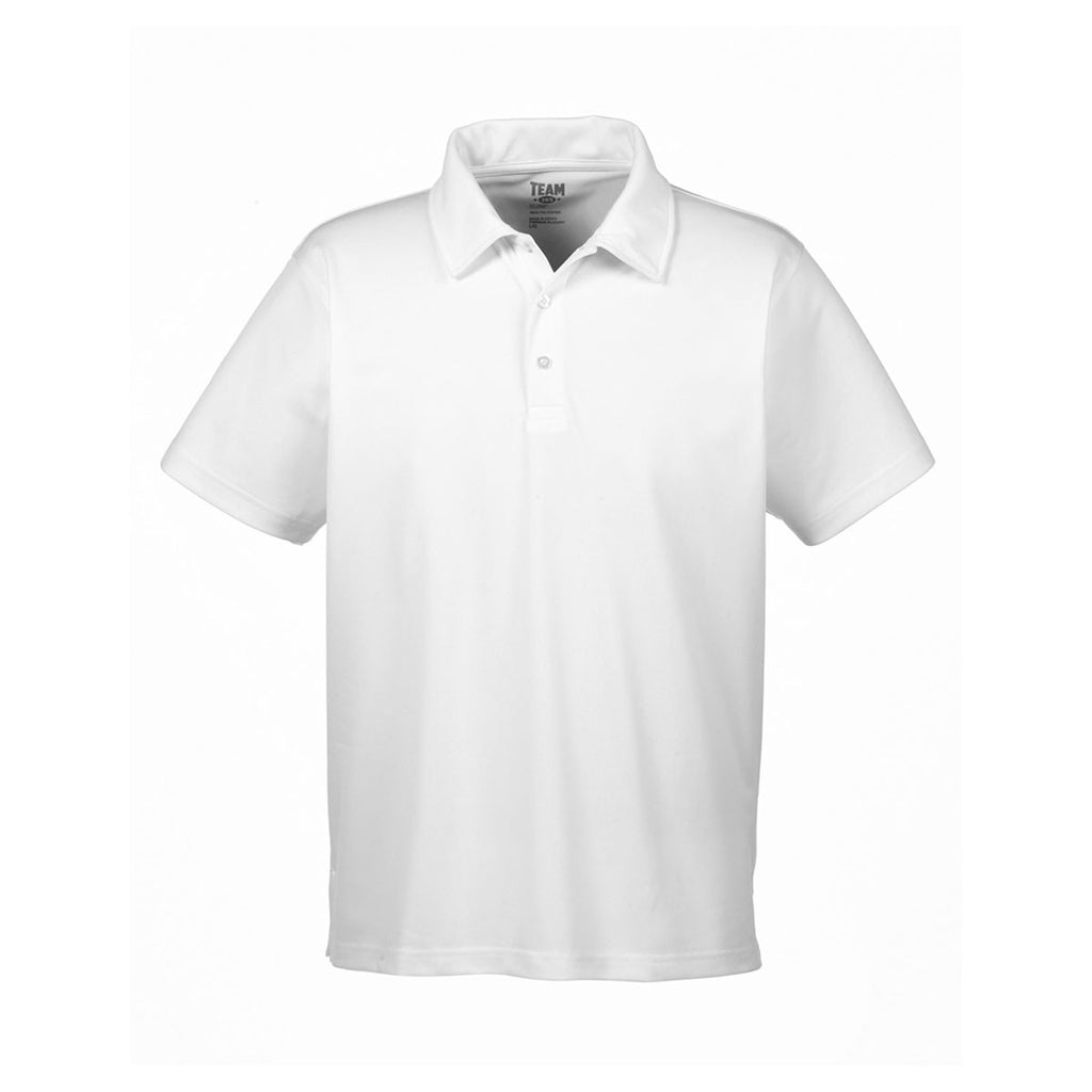 Team 365 Men's White Command Snag-Protection Polo