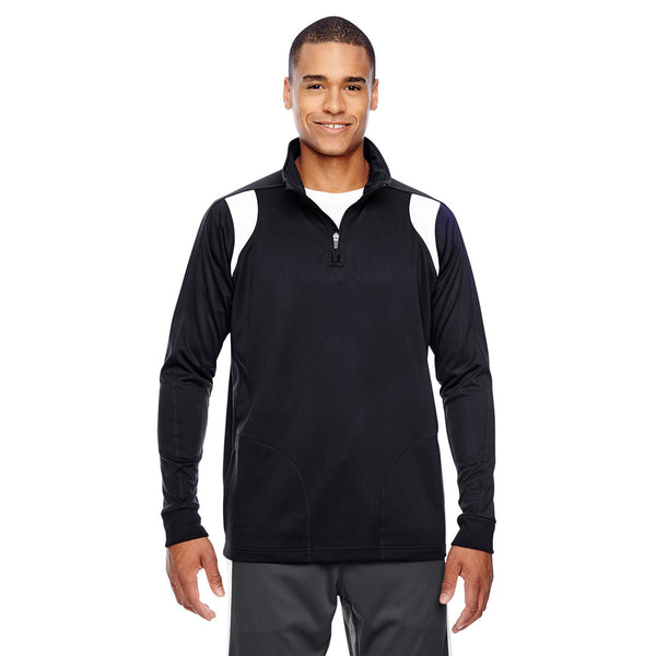 Team 365 Men's Black/White Elite Performance Quarter-Zip