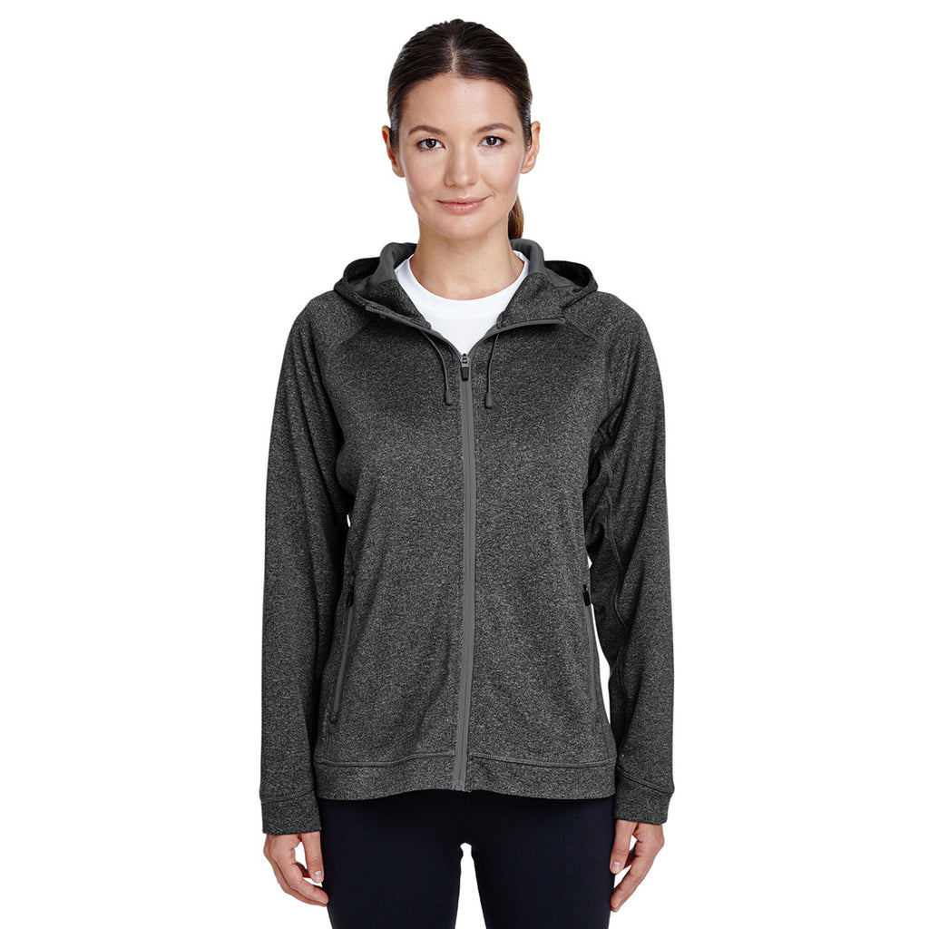 Team 365 Women's Dark Grey Heather/Sport Graphite Excel Melange Perfor