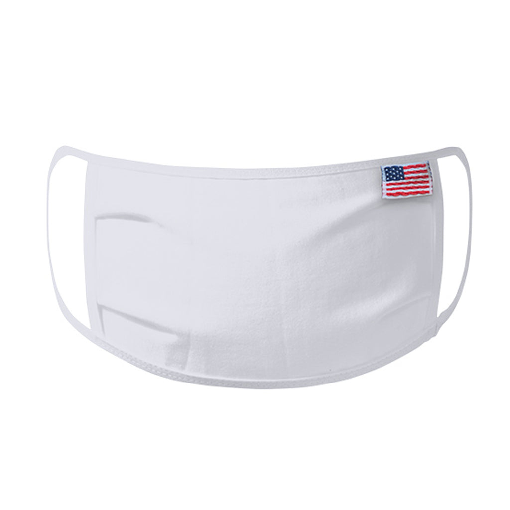 Download Port Authority White All-American Cotton Knit Face Mask