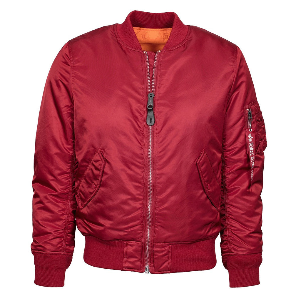 Alpha Industries Women S Commander Red Ma 1 Flight Jacket