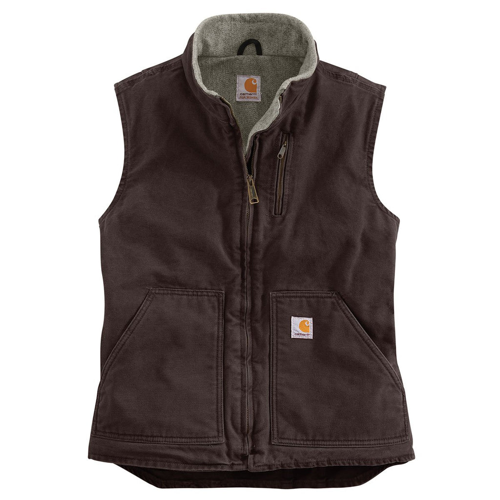 Download Carhartt Women's Dark Brown Sandstone Mock-Neck Vest