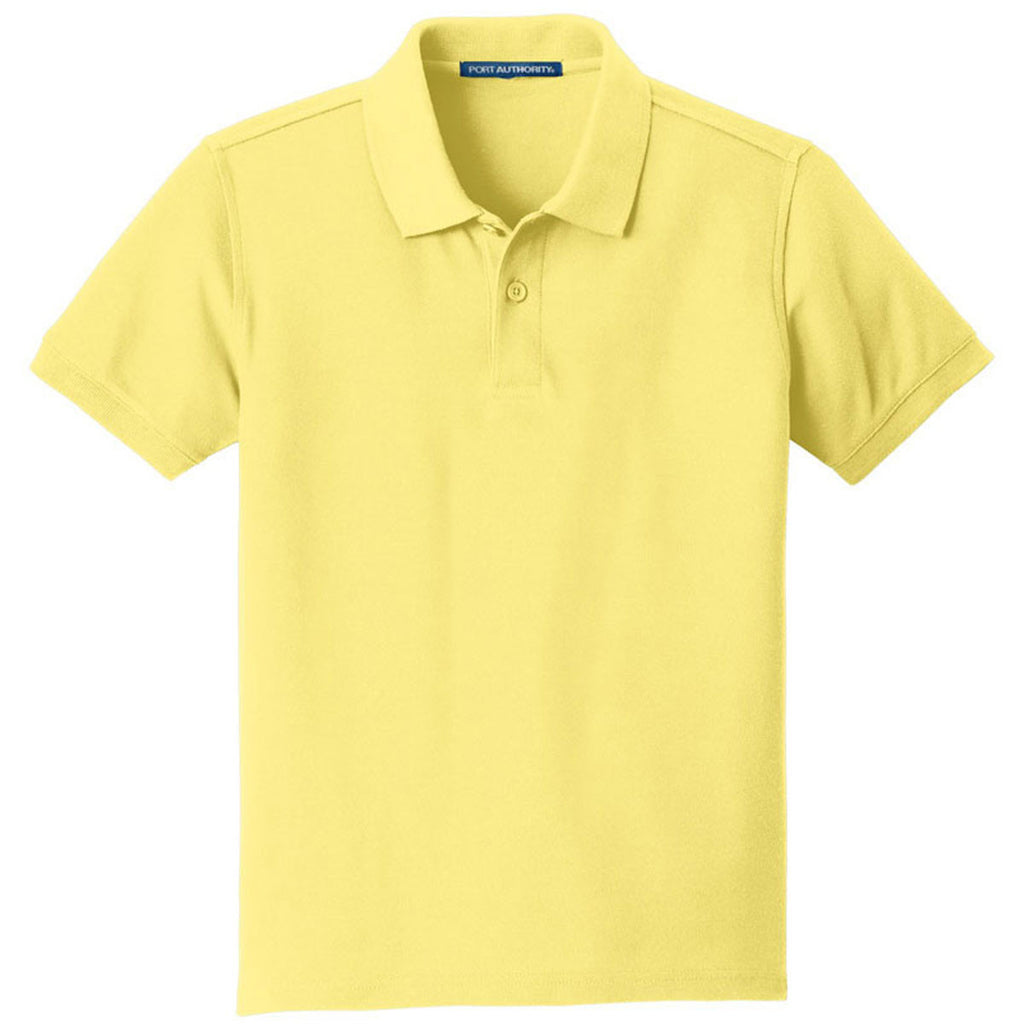 lemon yellow polo shirt