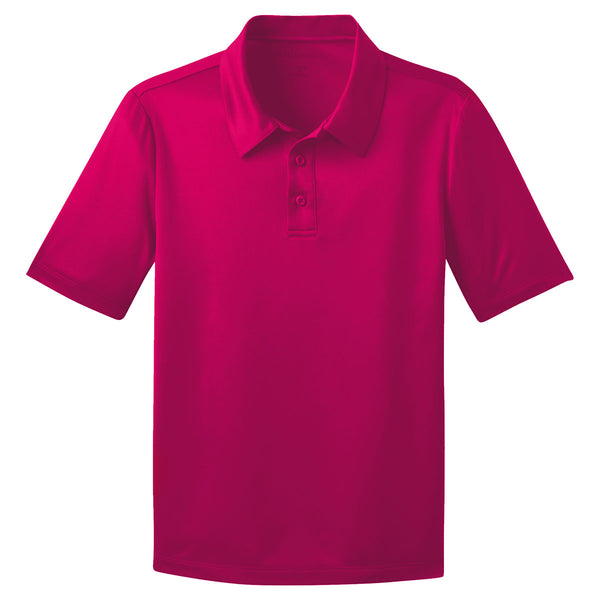 Port Authority Youth Pink Raspberry Silk Touch Performance Polo