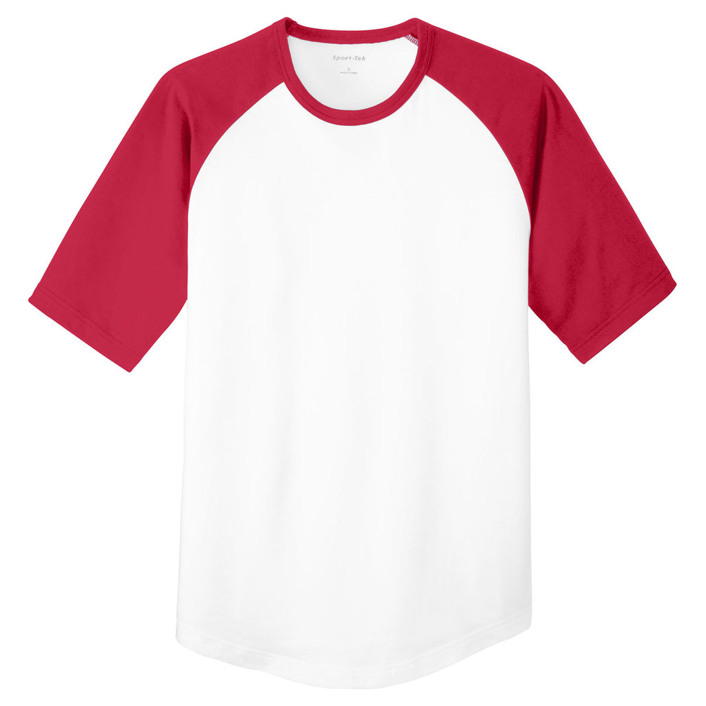 red raglan shirt